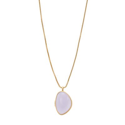 Sofie Sea Glass Purple Glass Pendant Necklace