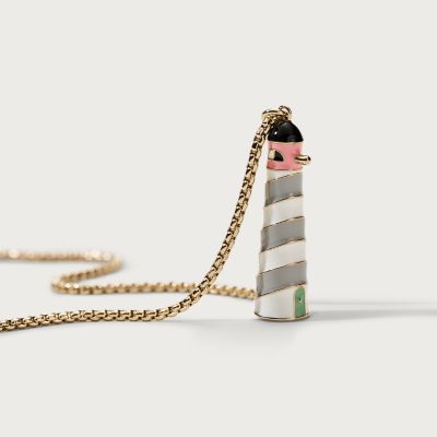 Skagen x Jeremyville Gold-Tone Stainless Steel Pendant Necklace