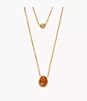 Sea Glass Honey Glass Multi-Strand Necklace