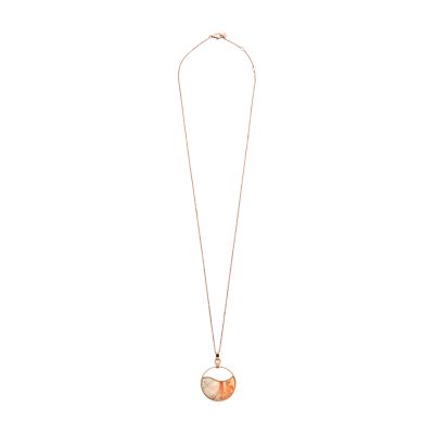 Agnethe Mother of Pearl Ombre Sepia Pendant Necklace SKJ1744791