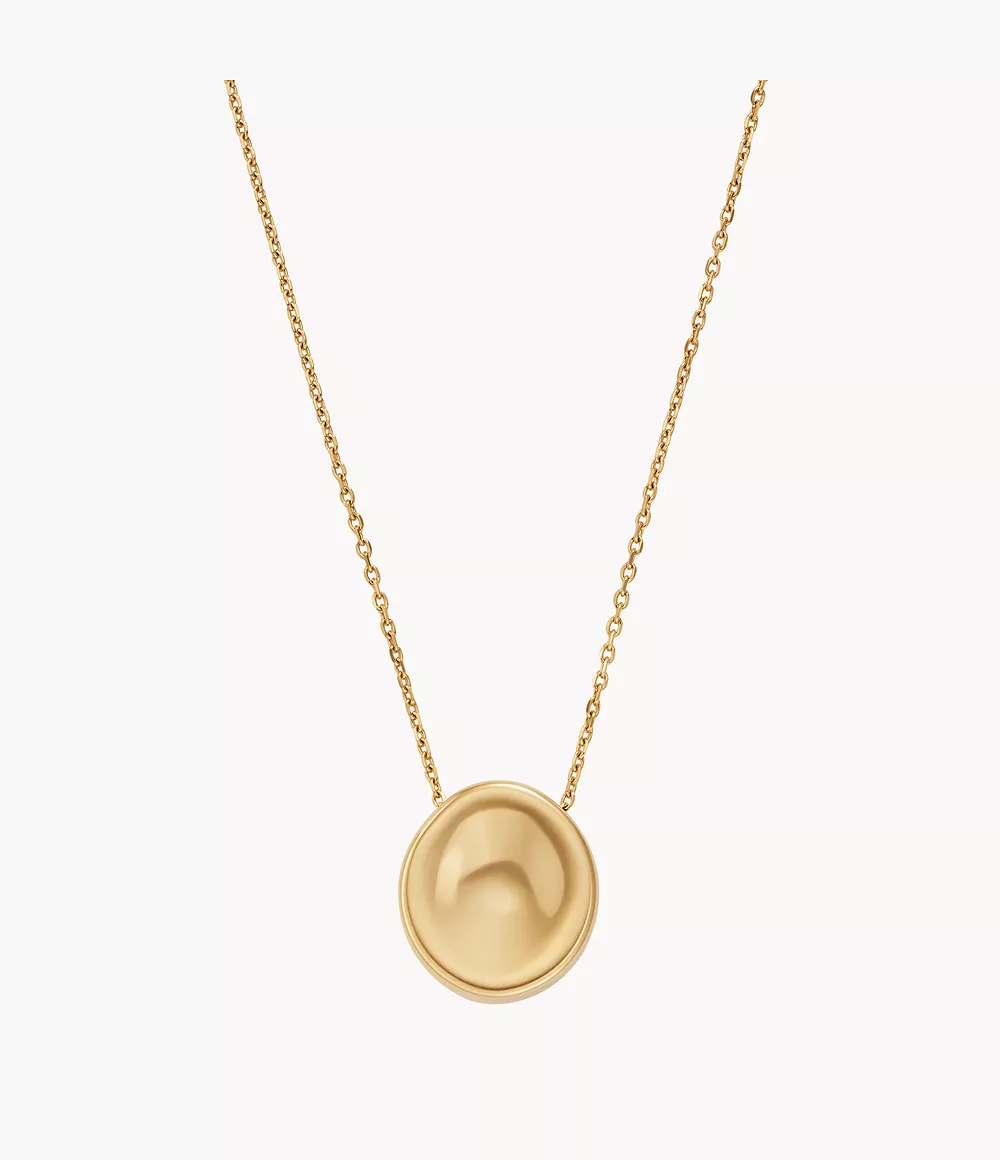 Skagen Women’s Kariana Pebble Gold-Tone Stainless Steel Pendant Necklace - Gold-Tone