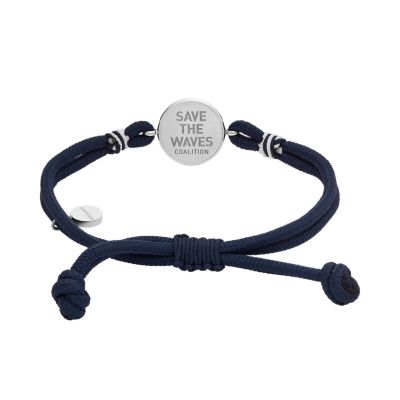 Skagen x SAVE THE WAVES ブルー 100%再生ポリエステルストラップ