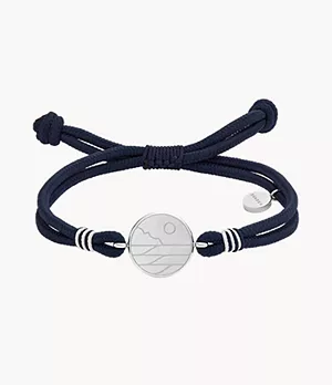 Skagen x Save The Waves Blue 100% Recycled Polyester Strap Bracelet