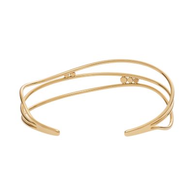 Buy Golden Cuff Bracelets for Girls - Wave Gold