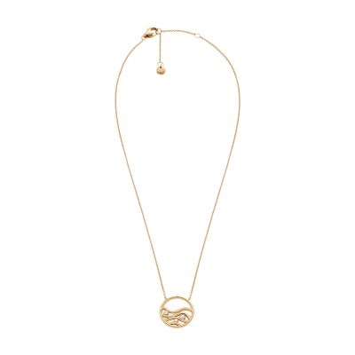 Kariana Waves Gold-Tone Stainless Steel Pendant Necklace