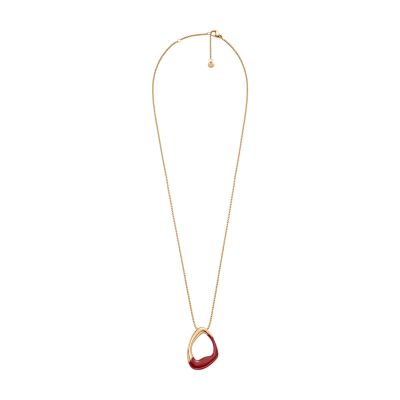 Anja Pebble Gold-Tone Stainless Steel Pendant Necklace Dipped in