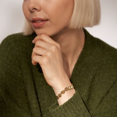 Anja Pebble Gold-Tone Stainless Steel Bracelet