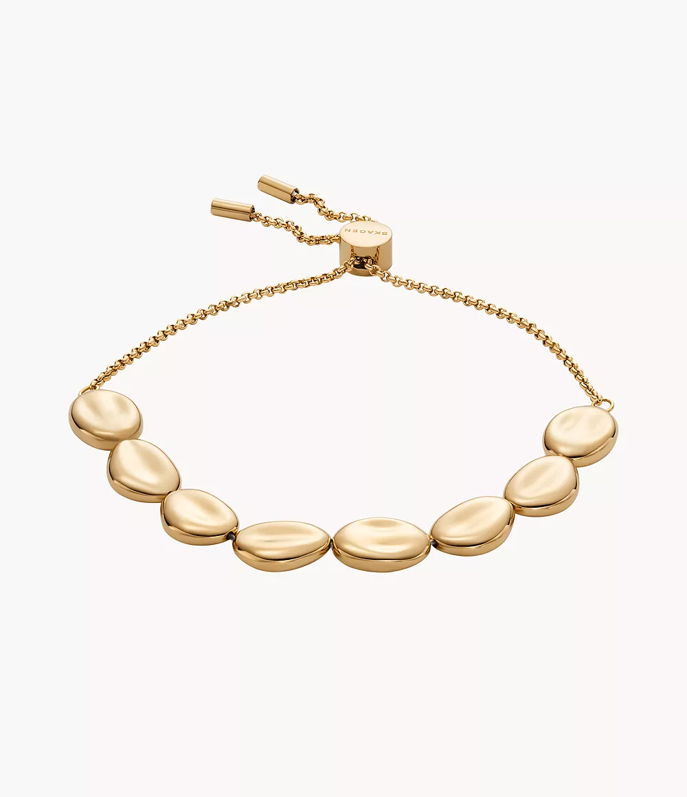 Skagen Unisex Anja Pebble Gold-Tone Stainless Steel Bracelet
