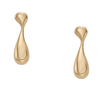 Anja Pebble Gold-Tone Stainless Steel Drop Earrings SKJ1772710 