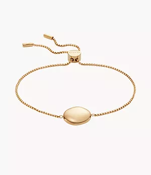 Anja Pebble Gold-Tone Stainless Steel Chain Bracelet