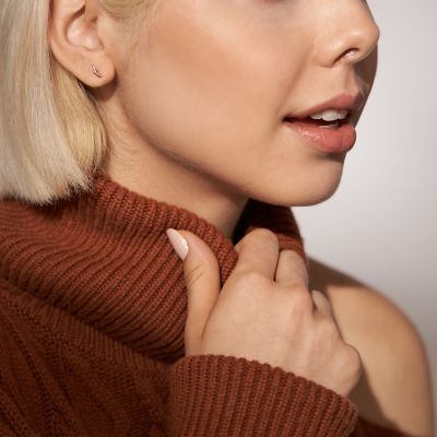 Kariana Waves Rose Gold-Tone Stainless Steel Stud Earrings