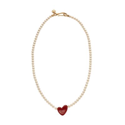 Baum Und Pferdgarten X Skagen Gold-Tone Brass Oversized Heart Locket  Necklace SKJ5006710 - Skagen