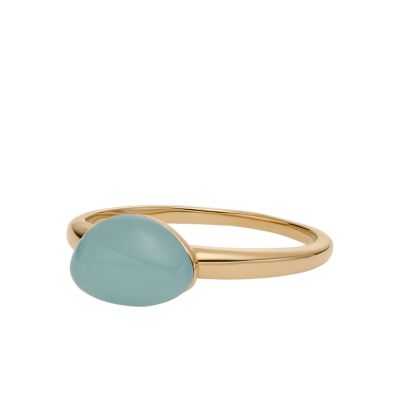 Ring Sofie Sea Glass Statement mintgrün