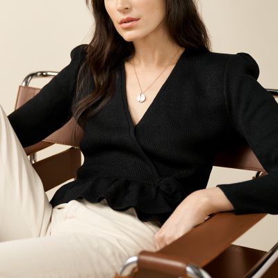 Sofie Sea Glass White Organic-Shaped Pendant Necklace