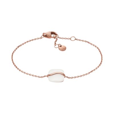 Skagen Womens Elin Two-Tone Hook Bangle Bracelet, Rose Gold/Silver, 0