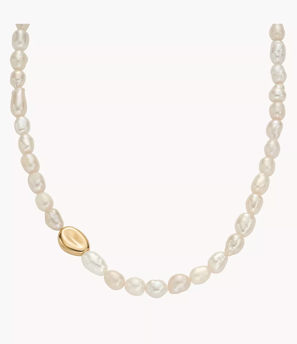 Skagen Unisex Agnethe Pearl White Freshwater Pearl Necklace
