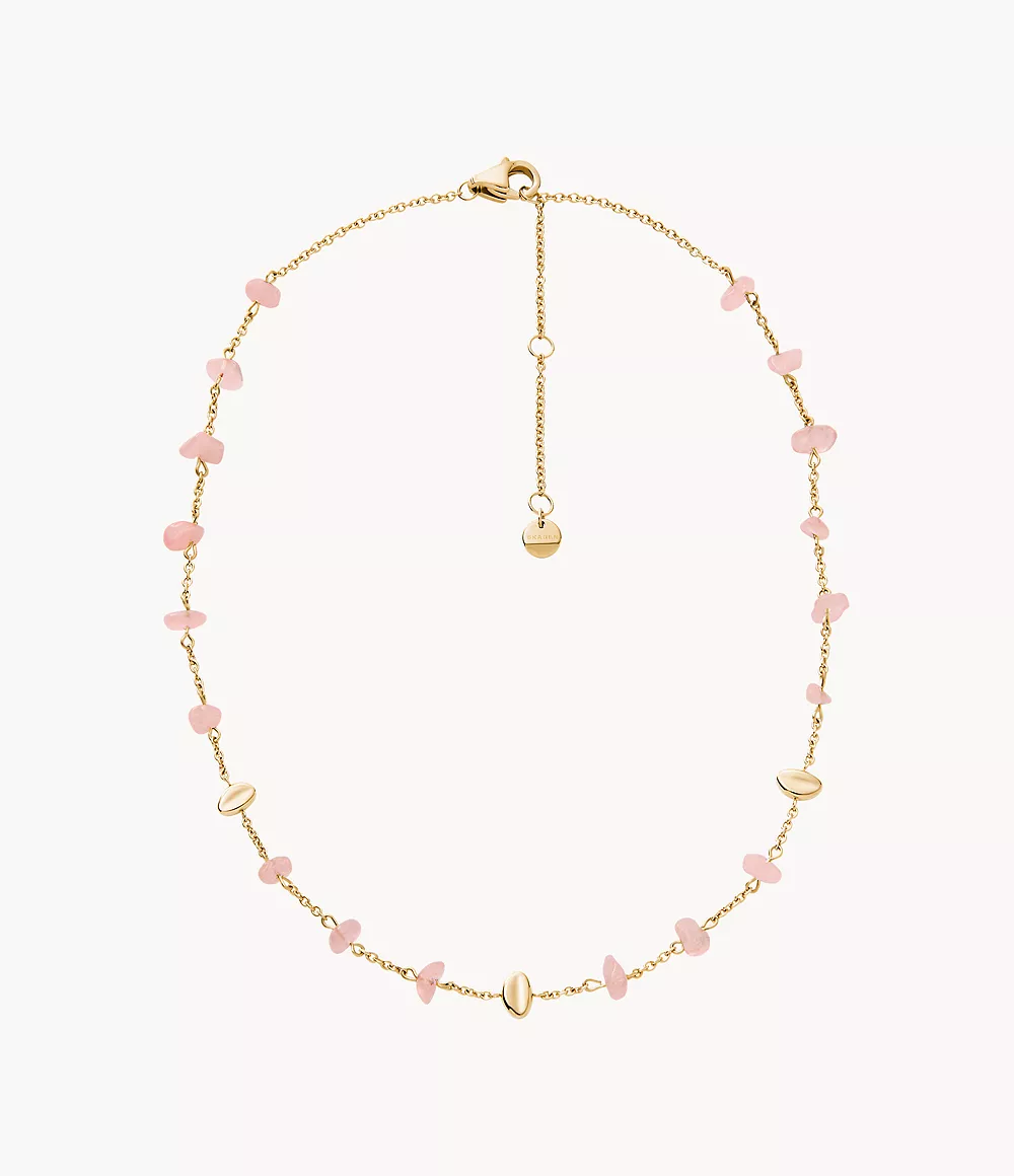 Anja Rose Quartz Gold-Tone Stainless Steel Necklace Anja Rose Quartz Gold-Tone Stainless Steel Necklace