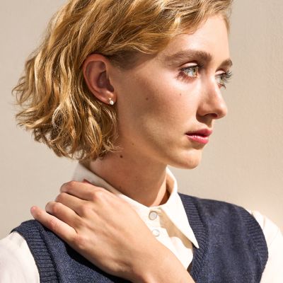 【まちゃ】ete パールスタッドピアス ゴールド AGNETHE パール ゴールドトーン ステンレススチール スタッド