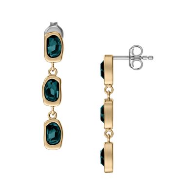 Sofie Sea Glass Stainless Steel Drop Earrings