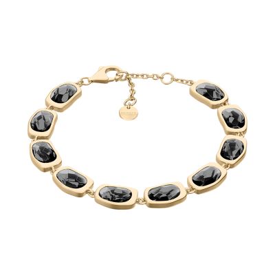 Sofie Sea Glass Stainless Steel Station Bracelet