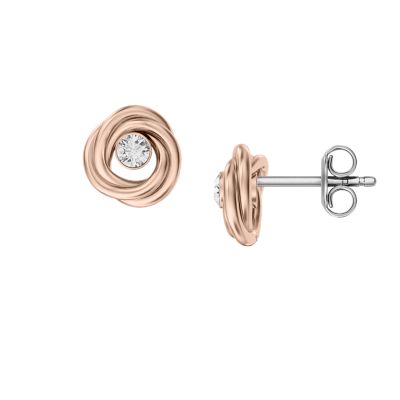 Moderne Glitz Stainless Steel Stud Earrings