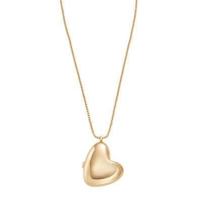 Baum Und Pferdgarten X Skagen Gold-Tone Brass Oversized Heart Locket  Necklace