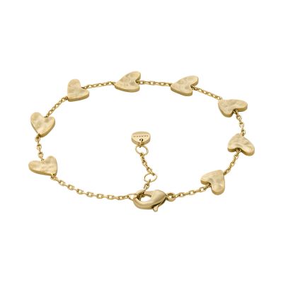 ANJA HEARTS ゴールドトーン ブラス チェーンブレスレット SKJ5010710