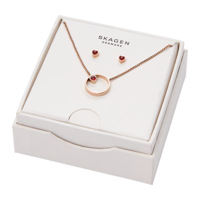 Skagen rose deals gold necklace