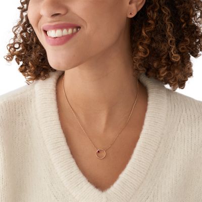 Skagen rose shop gold necklace