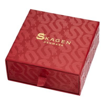 Skagen LNY Gift Set Gold-Tone Stainless Steel Earrings and Necklace  SKJB1017SET - Skagen