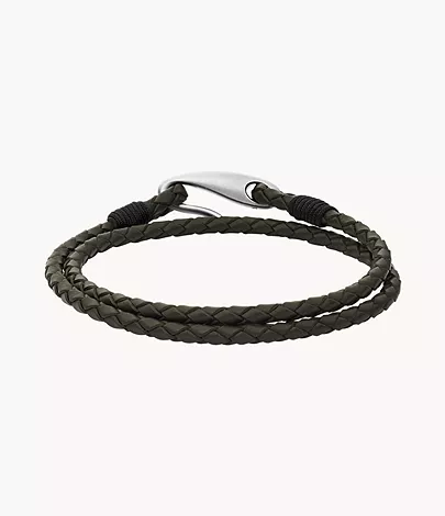 Hulsten Green Leather Bracelet SKJM0176040 - Skagen