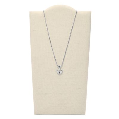 Pendler Silver-Tone Stainless Steel Anchor Pendant Necklace SKJM0187040 -  Skagen