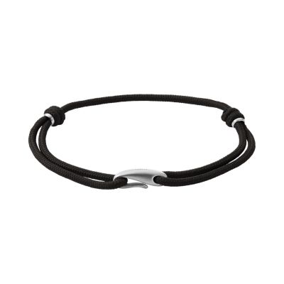 Off-White - Men - Arrow Silver-Tone and Cord Bracelet Black