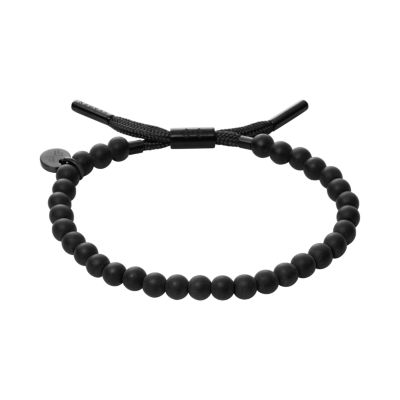 Skagen Men’s Sea Glass Black Beaded Bracelet