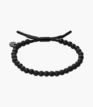Sea Glass Black Beaded Bracelet