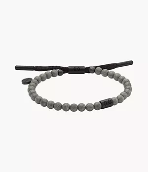 Black Bracelet with Recycled Charcoal Beads