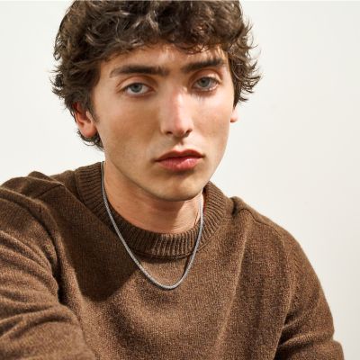 アクセサリー CHAIN MANTEl NECKLACE RHODIUM CTHY Ink & Ice Men's Black Diamond Curb Chain Necklace 3-1/2 ct tw