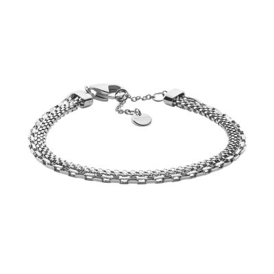 Tov Mesh Silver Stainless Steel Chain Bracelet SKJM0235040 Skagen