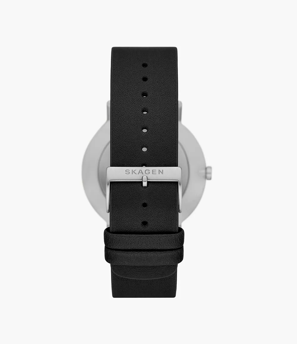 Kuppel Limited Edition Three-Hand Black Leather Watch SKL2001 - Skagen