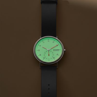 KUPPEL 三針 ブラックレザーウォッチ 限定モデル SKL2001 - Skagen
