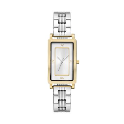 Two tone hot sale square watch