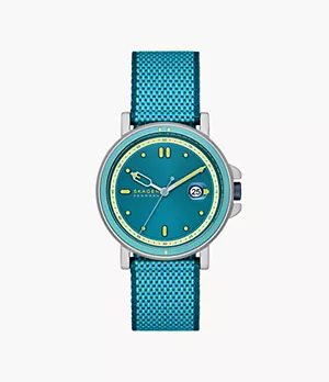 Uhr Signatur Sport Limited Edition 3-Zeiger-Werk Datum recyceltes PET meerschaumfarben