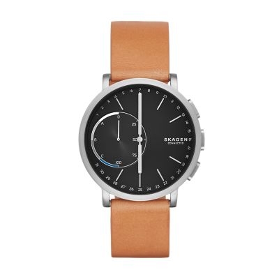 Hagen チタン＆タンレザー ハイブリッドスマートウォッチ SKT1104 - Skagen