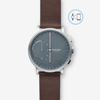 REFURBISHED Hybrid Smartwatch - Hagen Dark Brown Leather