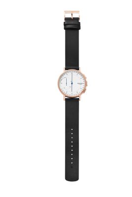 Signatur ブラックレザー ハイブリッドスマートウォッチ SKT1112 - Skagen