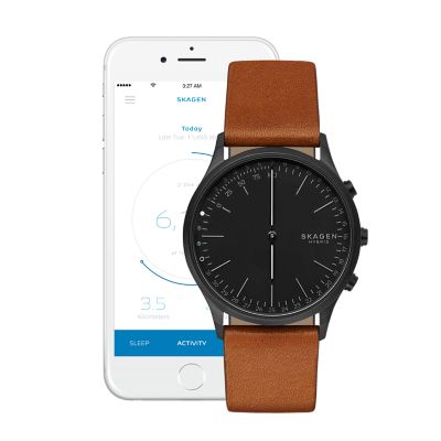 Jorn コニャックレザー ハイブリッドスマートウォッチ SKT1202 - Skagen