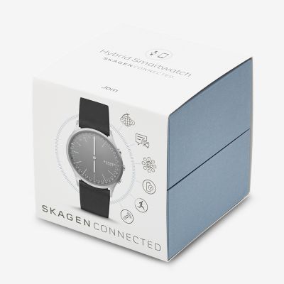 Jorn ブラックレザー ハイブリッドスマートウォッチ SKT1203 - Skagen