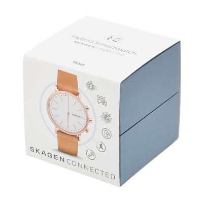 SKAGEN Hald タンレザー ハイブリッドスマートウォッチ電池も入れていない未使用です