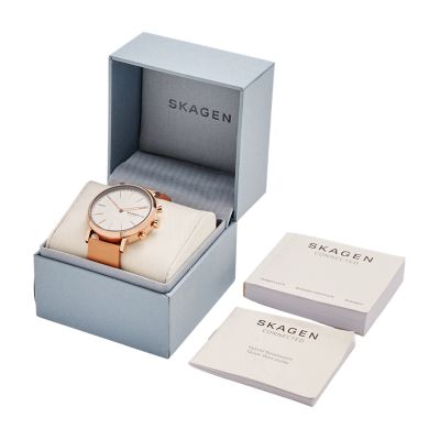 SKAGEN Hald タンレザー ハイブリッドスマートウォッチ電池も入れていない未使用です