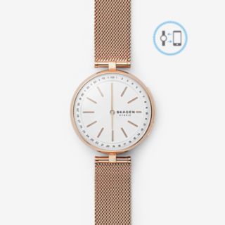 REFURBISHED Hybrid Smartwatch - Signatur T-Bar Rose Gold-Tone Steel-Mesh